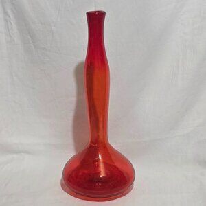 Vtg Blenko Genie Bottle Decanter (NO TOP) - Orange